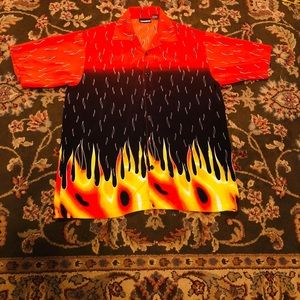 Flamed out Button Up Shirt